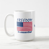 Freiheit ist unerlässlich kaffeetasse (Links)