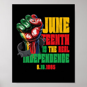 Freiheit Juneteenth Ist Der Wahre Unabhängigkeitst Poster