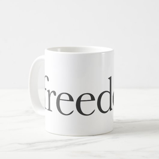 Freiheit Kaffeetasse (Vorderseite Links)