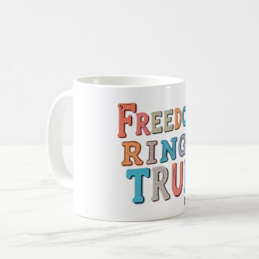 Freiheit klingt wahr kaffeetasse (Vorderseite Links)