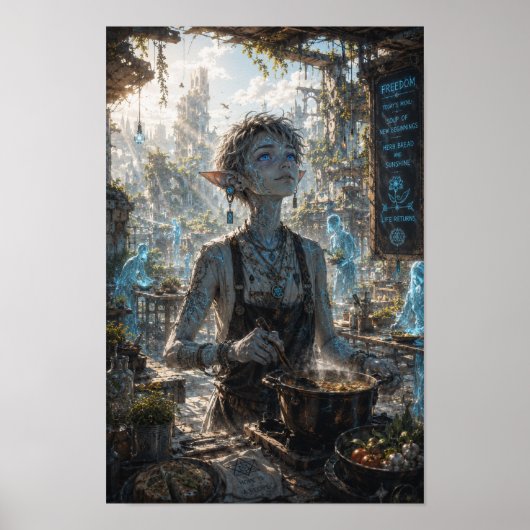 Freiheit / Lagerkoch / Restaurantküche Poster (Vorne)