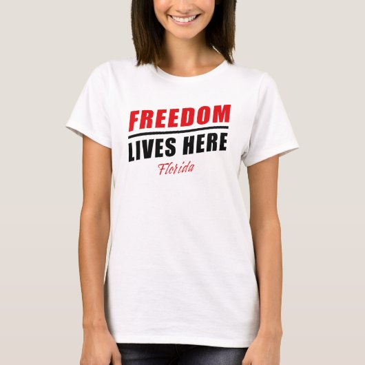 Freiheit lebt hier: Konservative Florida USA T-Shi T-Shirt (Vorderseite)