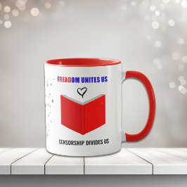 Freiheit lesen vereint uns zweifarbige tasse