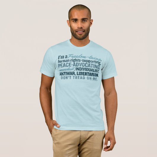 Freiheit-Liebender liberalistischer T - Shirt (Vorne ganz)