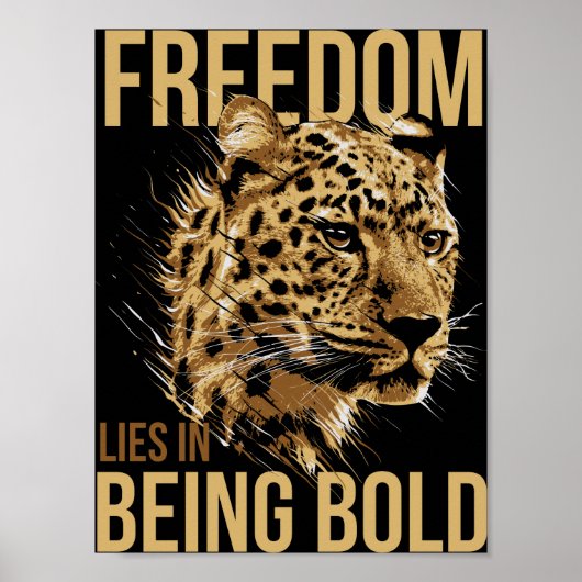 Freiheit liegt in der Kühne Leopard Lover Poster (Vorne)