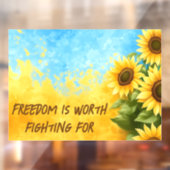 Freiheit lohnt sich zu kämpfen - Unterstützung für Fensteraufkleber (Blatt 2)