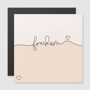 Freiheit Minimalistische Typografie-Design Magnetkarte