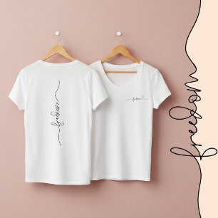 Freiheit Minimalistische Typografie Gestaltung T-Shirt