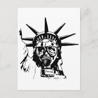 FREIHEIT mit Gasmaske Postkarte