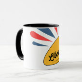 Freiheit mit Radiant Rays Design für 4. Juli Tasse (Vorderseite Links)