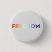 Freiheit moderne Typografie rot-blau grau Button (Vorderseite)