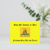 Freiheit muss den Tyrannen beißen Postkarte (Stehend Vorderseite)