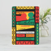 Freiheit nach schwarzer Geschichte Monat Geburtsta Einladung (Stehend Vorderseite)