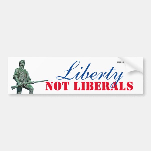 Freiheit nicht liberaler Autoaufkleber (Vorne)