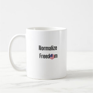 Freiheit normalisieren kaffeetasse