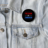 Freiheit oder Kommunismus Witzige Wahlen 2024 Trum Button (Beispiel)