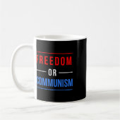 Freiheit oder Kommunismus Witzige Wahlen 2024 Trum Kaffeetasse (Links)