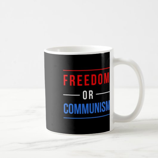 Freiheit oder Kommunismus Witzige Wahlen 2024 Trum Kaffeetasse (Rechts)
