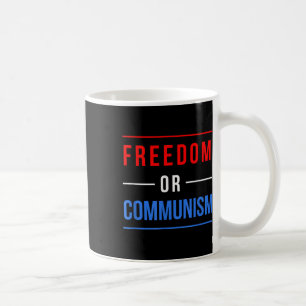 Freiheit oder Kommunismus Witzige Wahlen 2024 Trum Kaffeetasse
