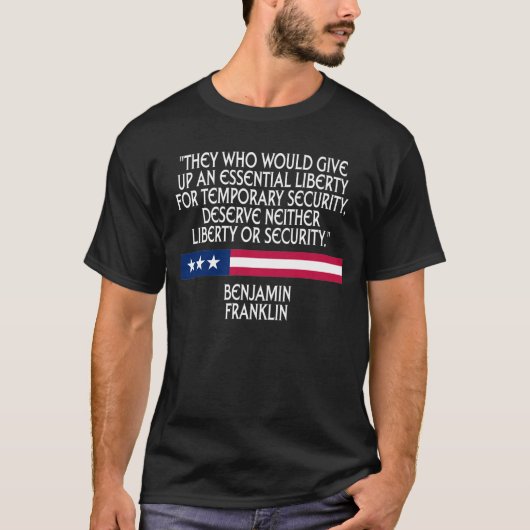 Freiheit oder Sicherheit T-Shirt (Vorderseite)
