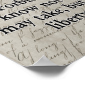 Freiheit oder Tod — Patrick Henry Zitat — drucken Poster (Ecke)