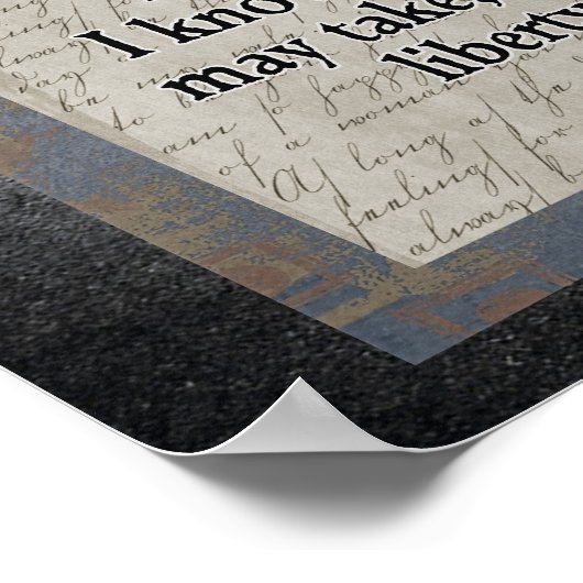 Freiheit oder Tod - Zitat der amerikanischen Revol Poster (Ecke)