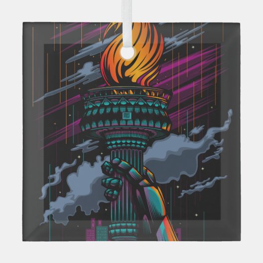 Freiheit Ornament Aus Glas (Vorderseite)