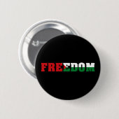 Freiheit | Palestine Flag Colors | Freier Gaza-Str Button (Vorne & Hinten)