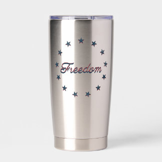 Freiheit Patriotisches Amerika 250 Sterne Design Thermobecher