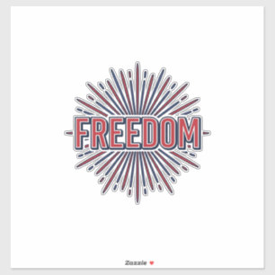 Freiheit Patriotisches Feuerwerk Vektor-Shirt-Desi Aufkleber