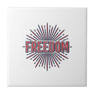 Freiheit Patriotisches Feuerwerk Vektor-Shirt-Desi Fliese