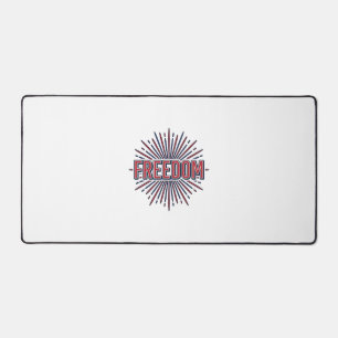 Freiheit Patriotisches Feuerwerk Vektor-Shirt-Desi Schreibtischunterlage