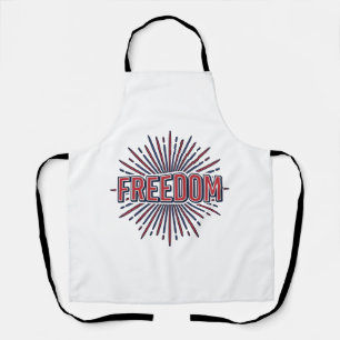 Freiheit Patriotisches Feuerwerk Vektor-Shirt-Desi Schürze