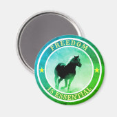 Freiheit (Pferd) Magnet (Vorderseite/Rückseite)