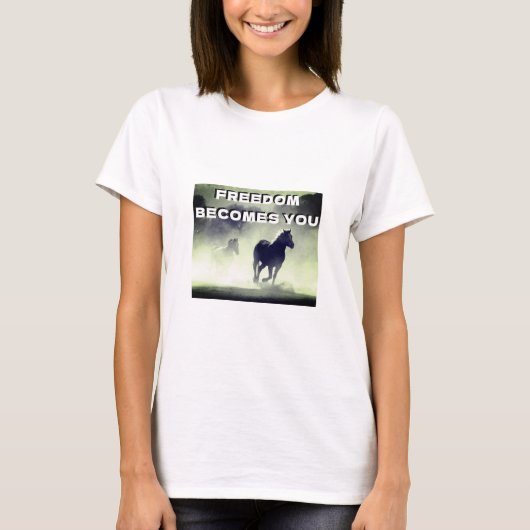 Freiheit - Pferde (leicht) T - Shirt (Vorderseite)