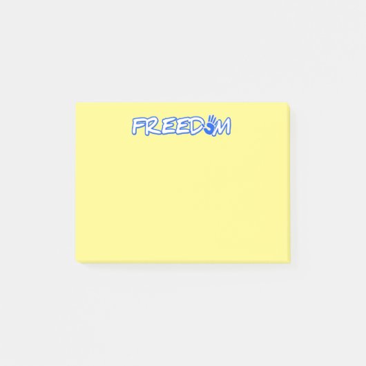 Freiheit Post-it Klebezettel (Vorderseite)