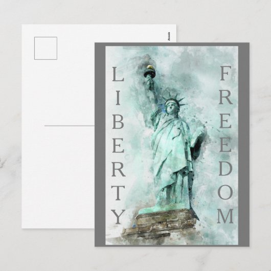Freiheit Postkarte (Vorne/Hinten)