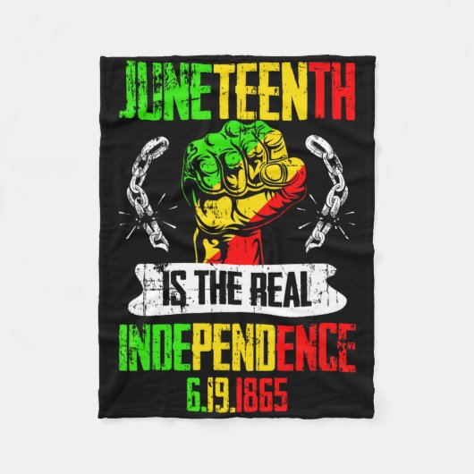 Freiheit Pride Juneteenth ist die wirkliche Unabhä Fleecedecke (Vorderseite)