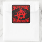 Freiheit Quadratischer Aufkleber (Tasche)