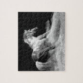 Freiheit - Reitpferde Schwarz-weiß Puzzle (Vertikal)