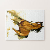 Freiheit - Reittiere Kunst Puzzle (Horizontal)