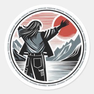 Freiheit Runder Aufkleber