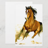 Freiheit - Running Horse Briefpapier (Vorne/Hinten)
