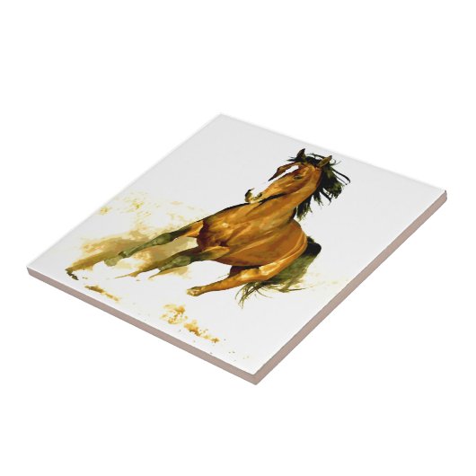 Freiheit - Running Horse Fliese (Seite)