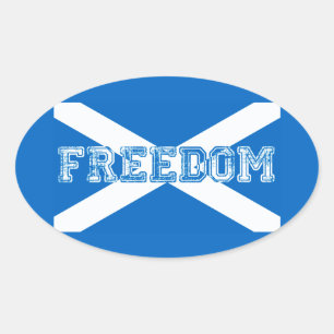 Freiheit Schottland Ovaler Aufkleber