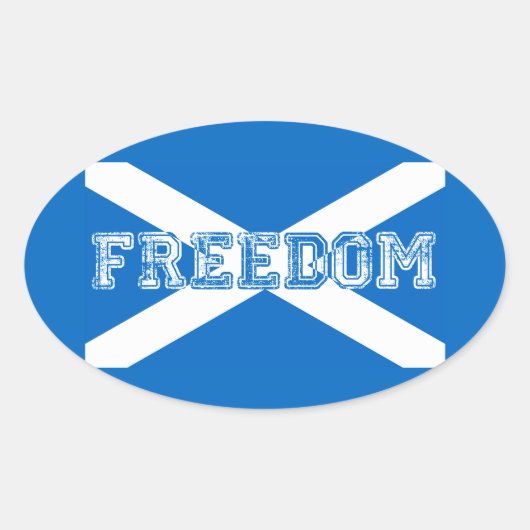 Freiheit Schottland Ovaler Aufkleber (Vorderseite)