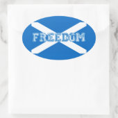 Freiheit Schottland Ovaler Aufkleber (Tasche)