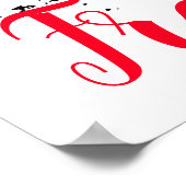 Freiheit Schwarz-weißer Pop Reiten Poster (Ecke)