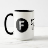 Freiheit! - Seien Sie frei. Weiße Tasse (Links)