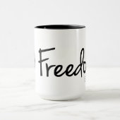 Freiheit! - Seien Sie frei. Weiße Tasse (Zentrum)